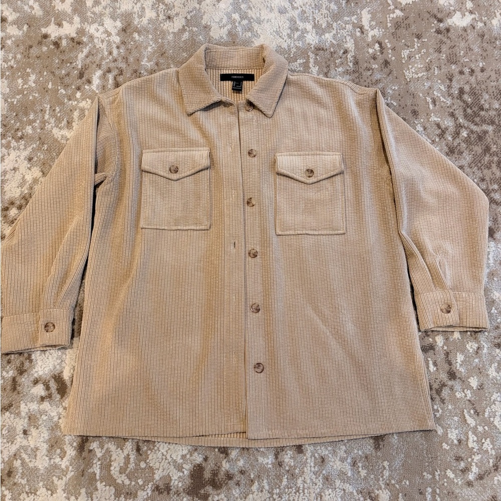 Forever 21 Tan Shirt Jacket